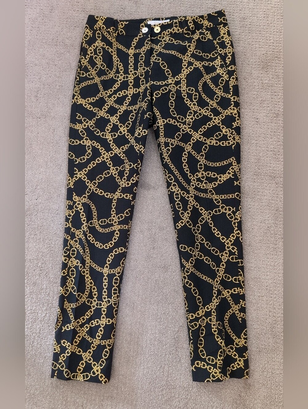 Micheal Kors Ankle Length Keegan Chain Detail Trouser Pants